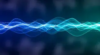 cyan digital wave spectrum