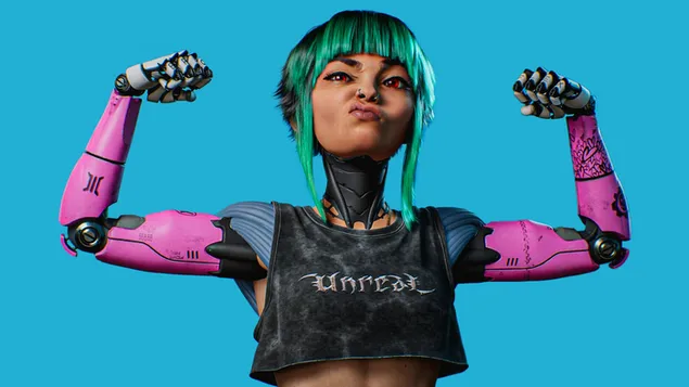 cyber   girl, minimalista ciberpunk descargar