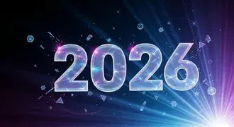 cyber   glow 2025 - design futurista de holograma neon para o ano novo download