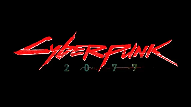 Cyberpunk 2077 - Logo 8K achtergrond