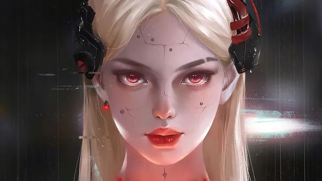 'Cyberpunk 2077' Video Game (Anime Cyborg Girl)