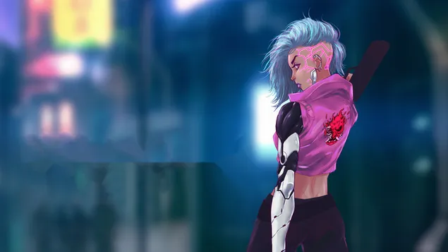 'Cyberpunk 2077' Video Game [Anime Cyborg Girl]