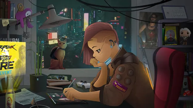 'Cyberpunk 2077' Video Game [Anime 'Female V' as Lofi]