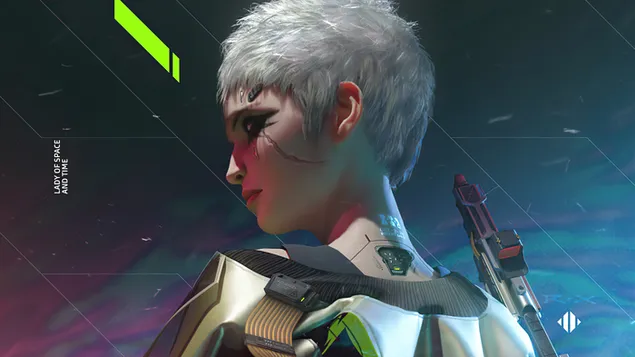 Hình nền Trò chơi điện tử 'Cyberpunk 2077' (Cyborg Ciri từ Trò chơi 'The Witcher 3') 4K