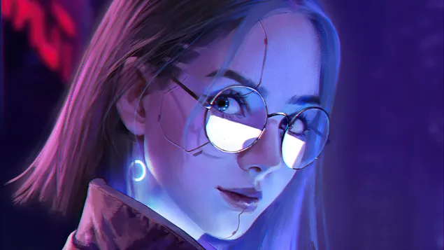 'Cyberpunk 2077' Video Game ['Cyborg Girl' FA] 4K wallpaper