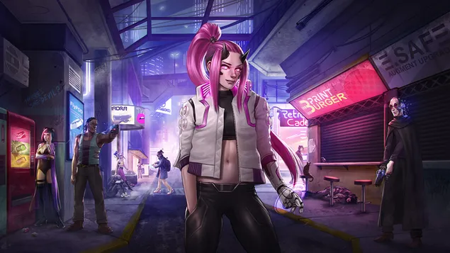 'Cyberpunk 2077' Video Game (Cyborg Girl) 4K wallpaper