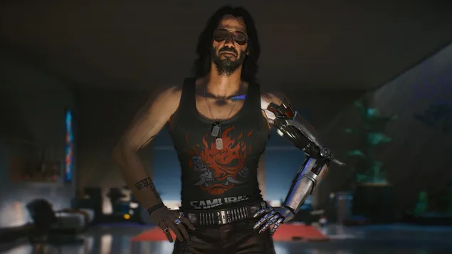 Videojuego 'Cyberpunk 2077' (Cyborg 'Johnny') 4K fondo de pantalla