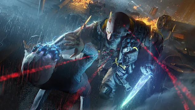 「サイバーパンク 2077」ビデオ ゲーム (破壊的なサイボーグ) 4K 壁紙