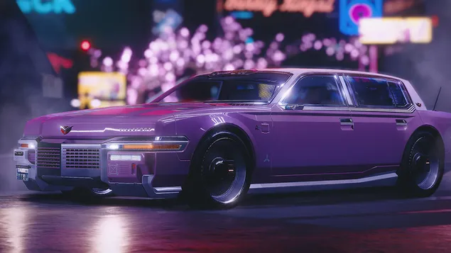 Páipéar balla Cluiche Físe ‘Cyberpunk 2077’ (Carr Feidhmeannach Villefort Cortes)4K