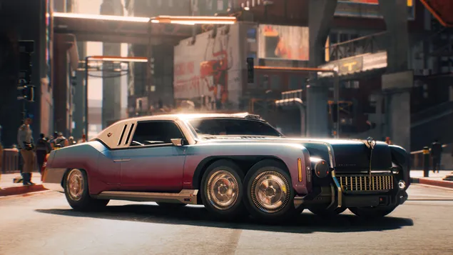 Páipéar balla Cluiche Físeáin 'Cyberpunk 2077' (Gluaisteán Feidhmiúcháin)4K
