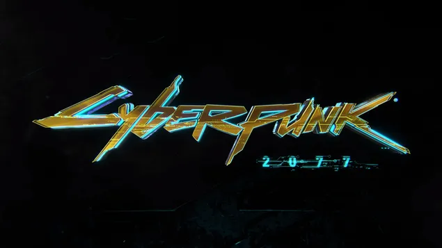 Videojuego 'Cyberpunk 2077' [Logotipo Glitch] 4K fondo de pantalla