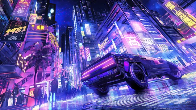 Ninja Cyberpunk Night City HD Wallpaper #830h