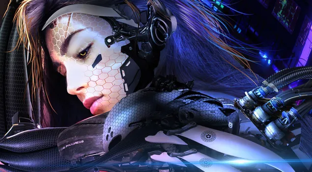 Cyberpunk Girl Cyber ​​Suit tải xuống