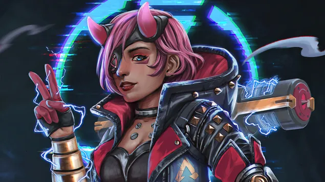 Tapeta Cyberpunk 'Wattson' | Apex Legends (videohra) 4K