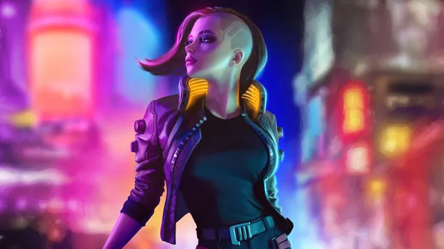 Chica cíborg - Cyberpunk 2077