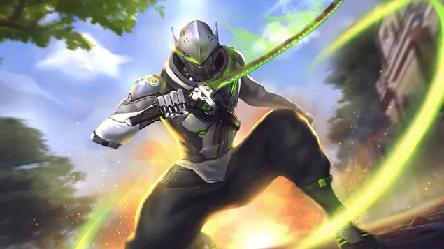 Cyborg Ninja 'Genji' - Overwatch (Video Game) 4K wallpaper