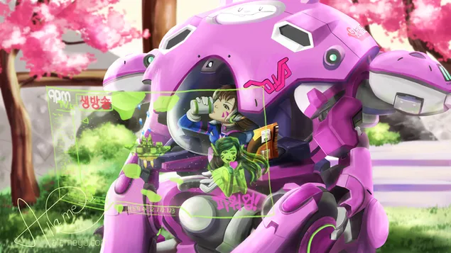 D Va di Overwatch 4K sfondo