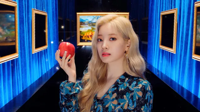 Dahyun ב-'Fake & True' MV Shoot מ-Twice (להקת K-Pop) 4K טפט