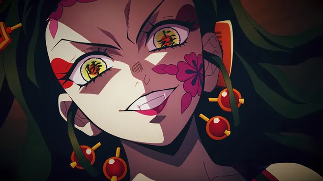 Daki nga Demon Slayer 4K sfond