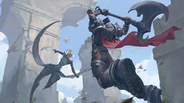 Darius vs. Camille - League of Legends [LOL] 4K achtergrond