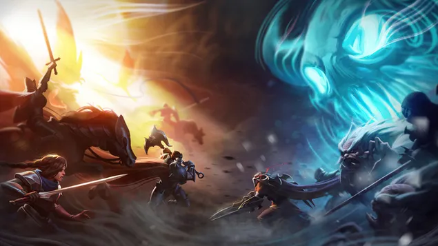 Darius vs. Zed (Legends of Runeterra) - League of Legends (LOL) 4K achtergrond