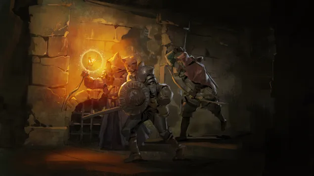 Žaidimas „Dark and Darker“ „Dungeon“. 4K ekrano užsklanda