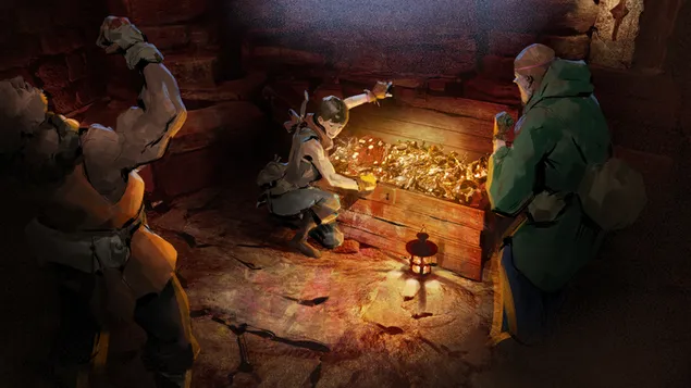 תיבת אוצר משחק כהה ואפלה יותר 4K טפט