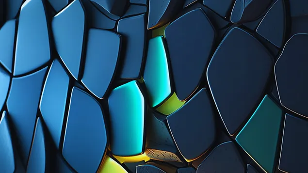 Dark Blue Mosaic 4K wallpaper