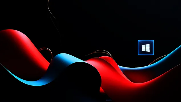 koyu mavi kirmizi windows 11 soyut arka plan indir