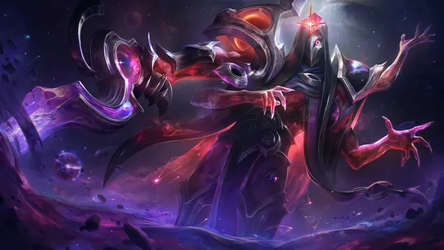Esborrat còsmic fosc 'Jhin' | League of Legends (LOL) 8K fons de pantalla