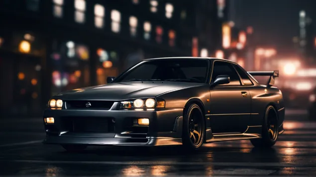 Ταπετσαρία Σκοτεινό φουτουριστικό Nissan Skyline HD