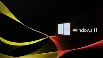 tmave zlate cervene vlny abstraktni pro windows 11 dekstop pozadi stahnout