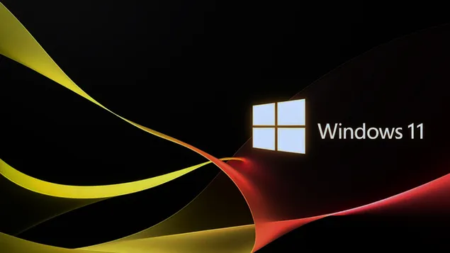 abstrakt i valeve te kuqe te arte te erret per windows 11 sfondi i dekstopit shkarkim