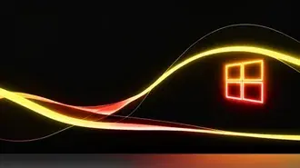 Tapeta Tmavě zlaté Windows 11 Dekstop Bakcground 4K