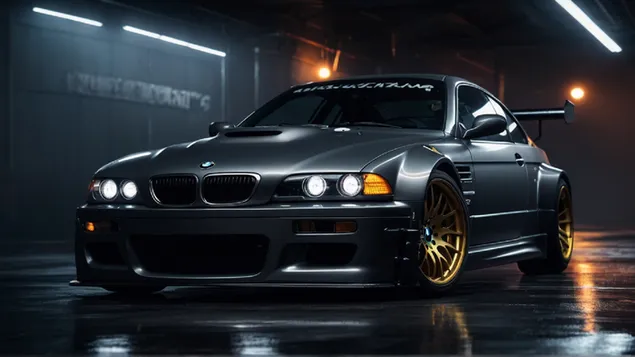 temno siv bmw m3 gtr prenos