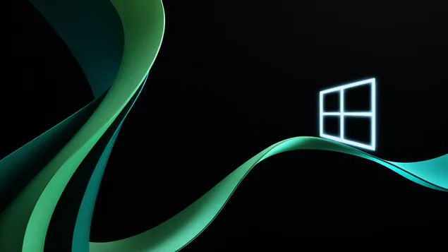 Ciemnozielone abstrakcyjne tło pulpitu Windows 11 3 4K tapeta