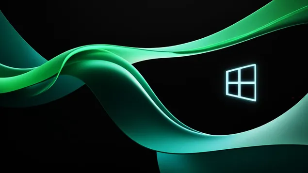 Sfondo del desktop Windows 11 astratto verde scuro 4K sfondo