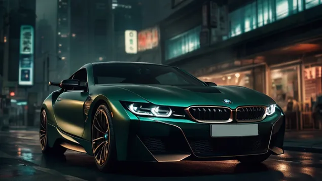 Donkergroene BMW HD achtergrond