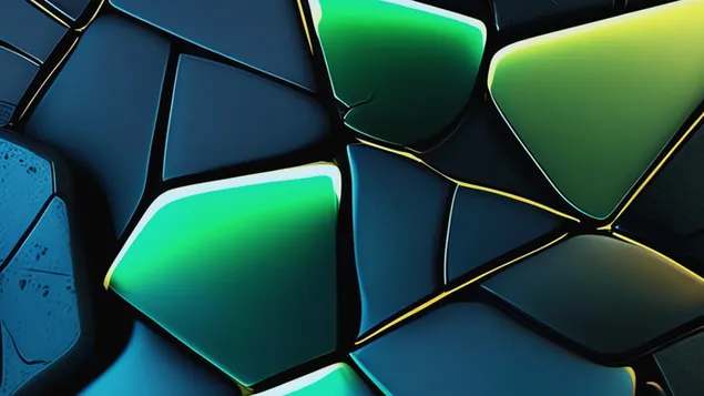 Tapeta Tmavě zelené geometrické abstraktní 4K