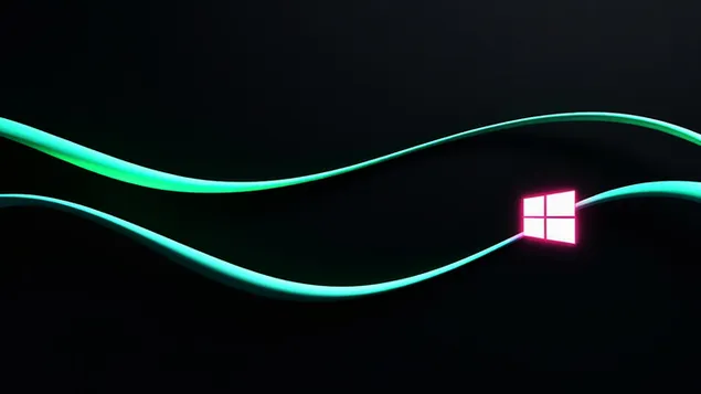 다크 그린 웨이브 윈도우 11 데스크탑 배경 4K 배경화면