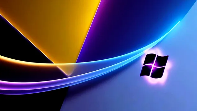 Donkerpaarse gouden golven voor Windows 11-bureaubladachtergrond HD achtergrond