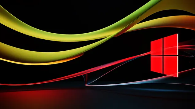 Tamnocrvena zlatna pozadina Windows 11 logotipa 4K pozadina