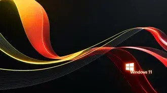 ciemnoczerwony zloty windows 11 abstrakcyjny przeplyw pobierz