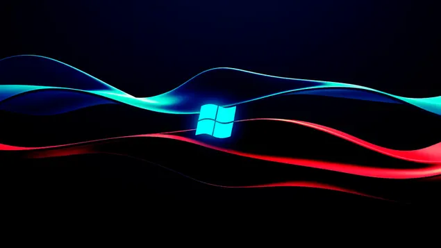 Ngjyra e kuqe e errët e kuqe e errët Windows 11 Purple Flow HD sfond