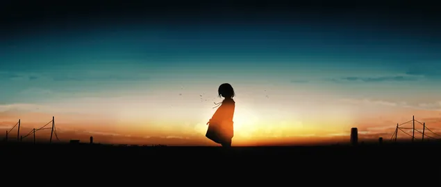 Páipéar balla Scáth dorcha cailín uaigneach4K