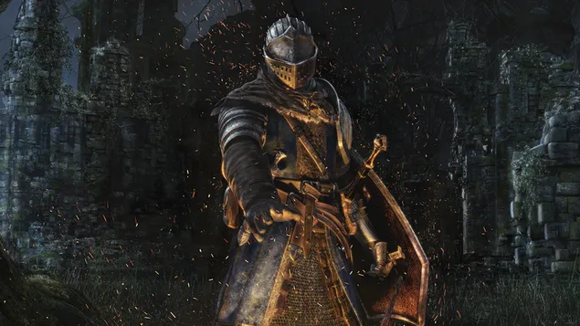 Dark Souls-spel - Ridderpantser 8K achtergrond