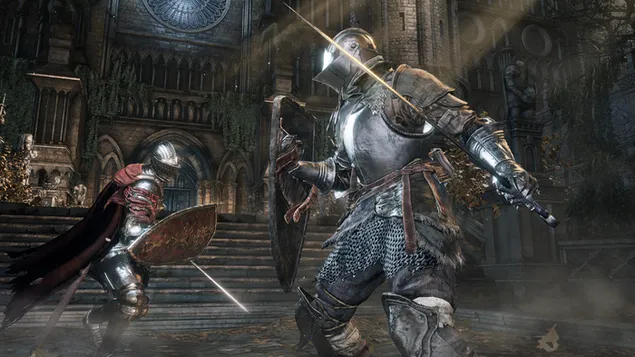 Dark Souls III - Cavallers de lluita 4K fons de pantalla