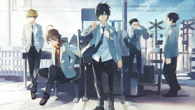 DARLING in the FRANXX - Hiro,Zorome,Goro,Miysuru & Futoshi 4K wallpaper