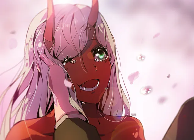 DARLING në FRANXX: Zero Two Crying 4K sfond