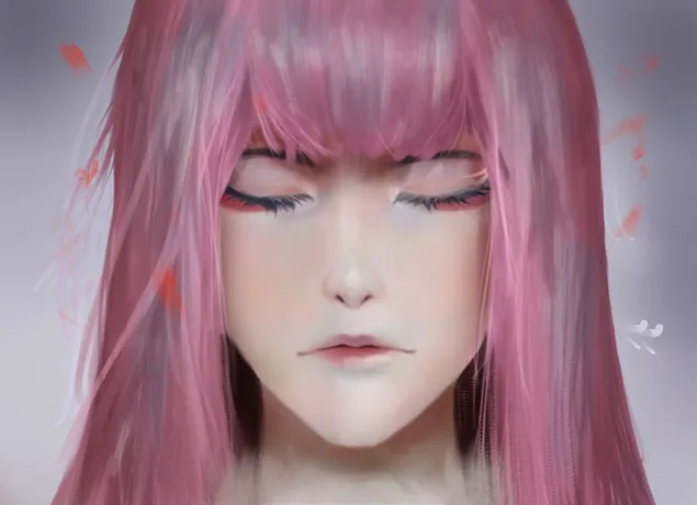 DARLING in the FRANXX - Zero Two (Digital Painting) HD wallpaper